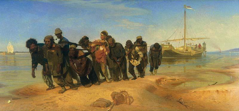 Ilya Repin Burlaks on Volga, Sweden oil painting art